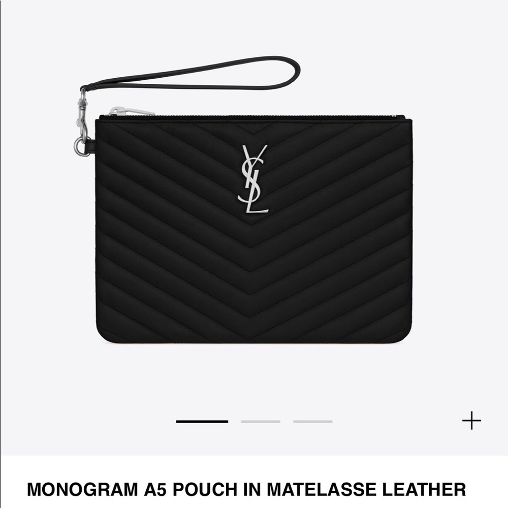 Yves Saint Laurent A5 Pouch Black Leather